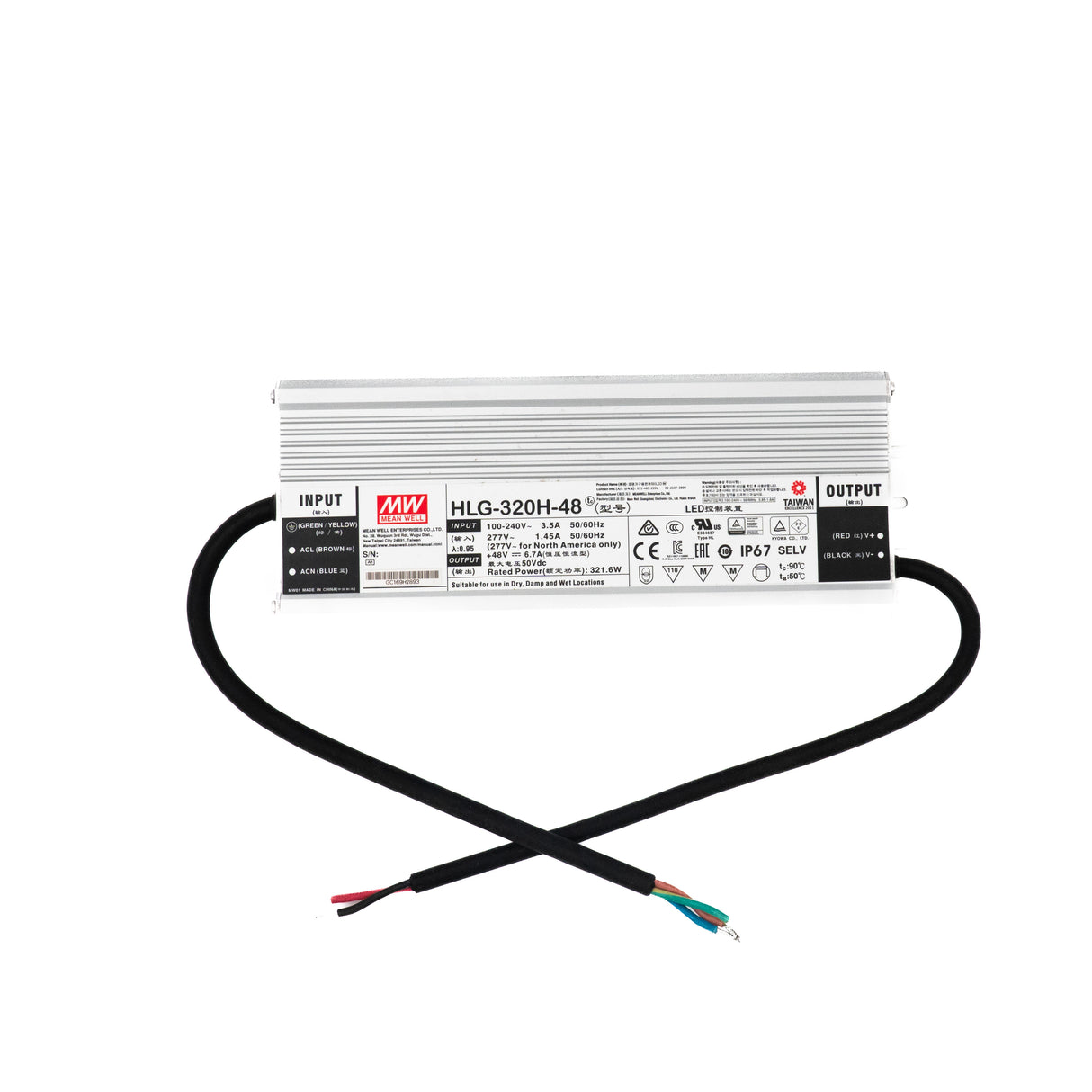 Mean Well HLG-320H-48 Power Supply 320W 48V 6.7A - PHOTO 1