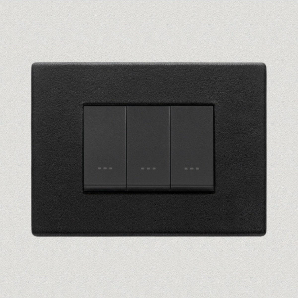 Vimar Eikon Leather 3 Gang Switch - Black Forest - 16A - PHOTO 4