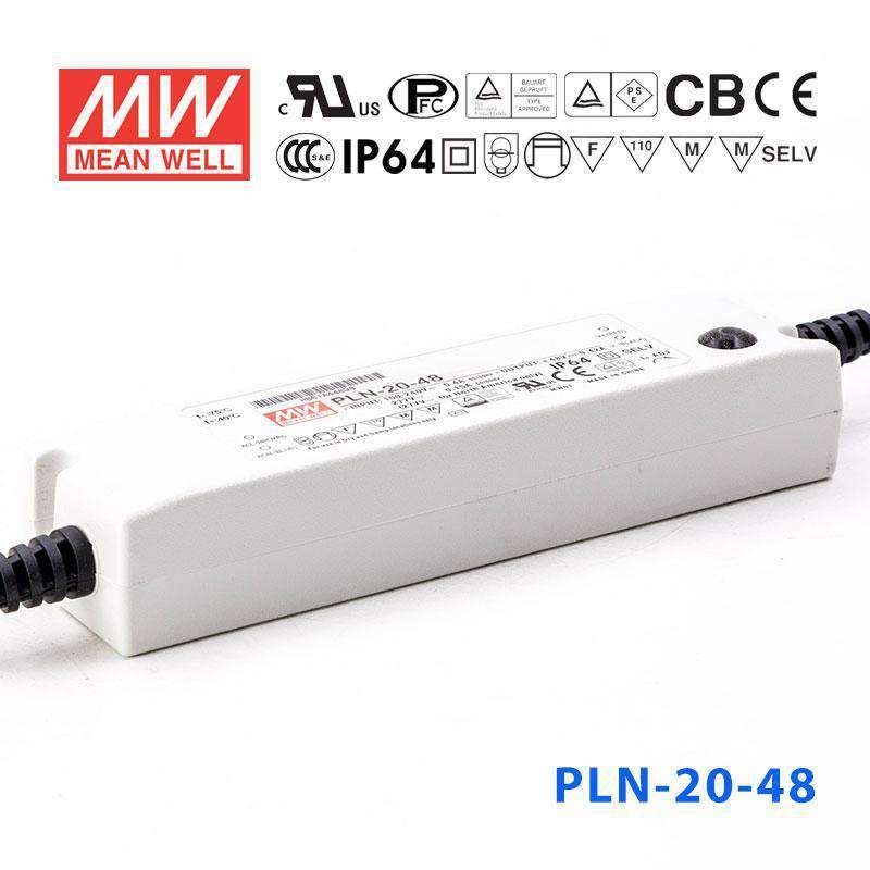 Mean Well PLN-20-48 Power Supply 20W 48V - IP64 420mA