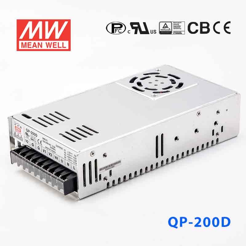 Mean Well QP-200D Power Supply 200W 5V 12V 24V -12V 15A