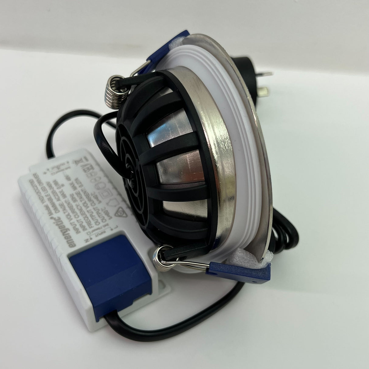 Energetic Clasp Recessed Downlight 11W 3K 90mm Cutout IP54 - Silver Trim - PHOTO 1
