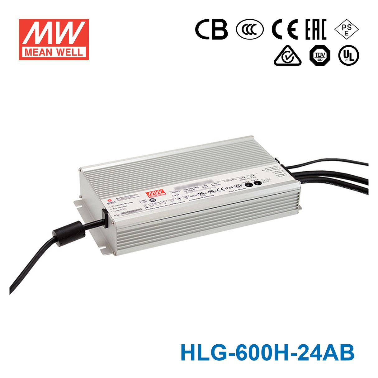 Mean Well HLG-600H-24AB Power Supply 600W 24V - Adjustable and Dimmable 25A