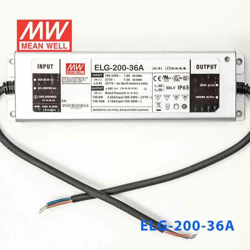 Mean Well ELG-200-36A Power Supply 200W 36V - Adjustable 5.55A - PHOTO 2