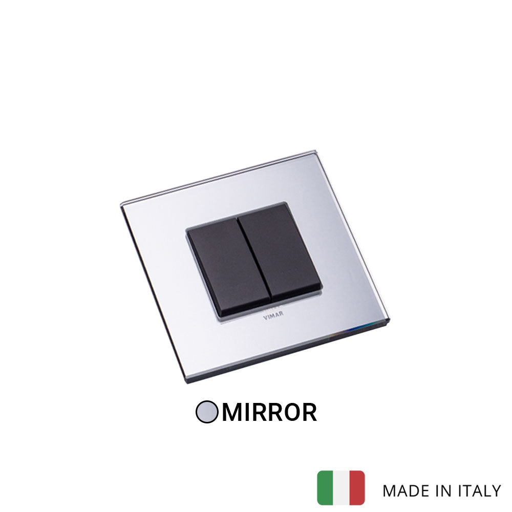 Vimar Eikon Glass 2 Gang Switch - Ice Silver - 16A - PHOTO 3