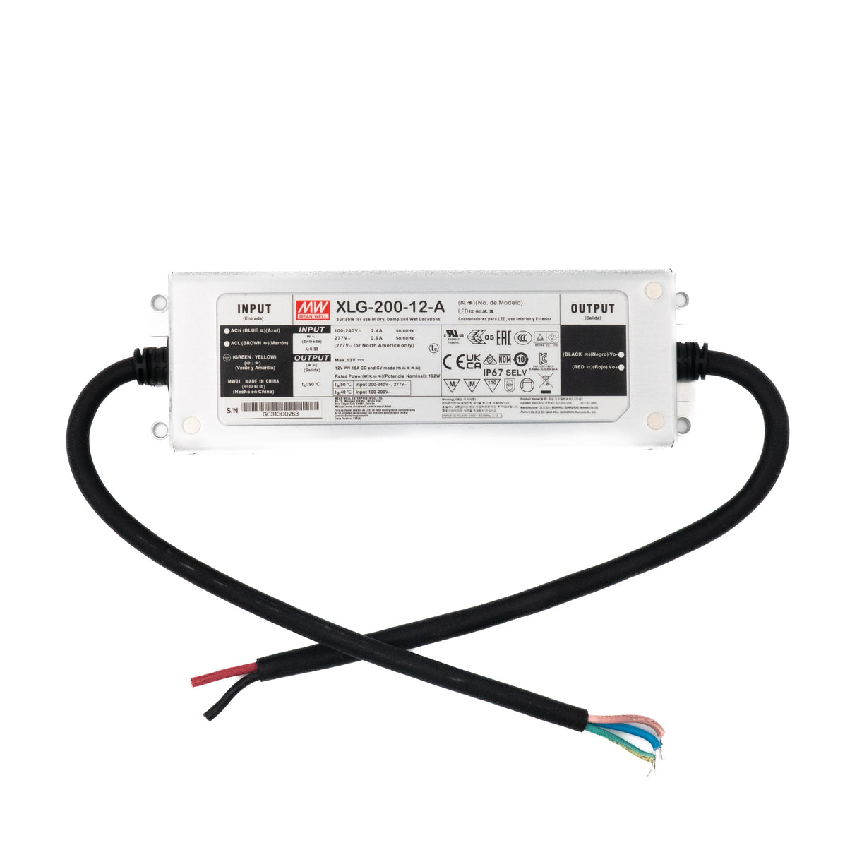 Mean Well XLG-200-12-A Power Supply 192W 12V - Adjustable 16A - PHOTO 1