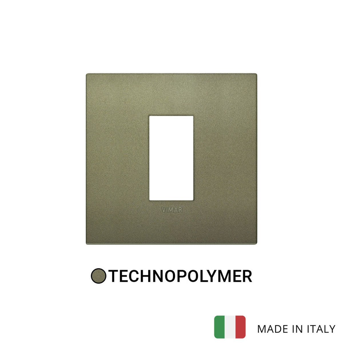 Vimar Arke Classic Plate 1M Technopolymer Matt Green