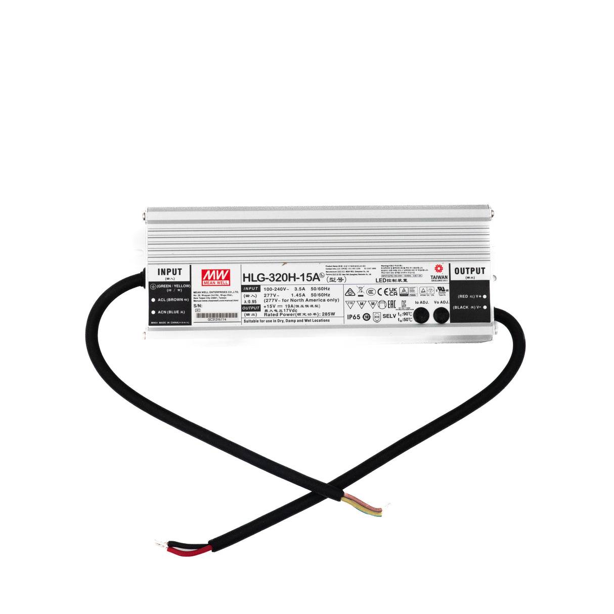Mean Well HLG-320H-15A Power Supply 285W 15V - Adjustable 19A - PHOTO 1