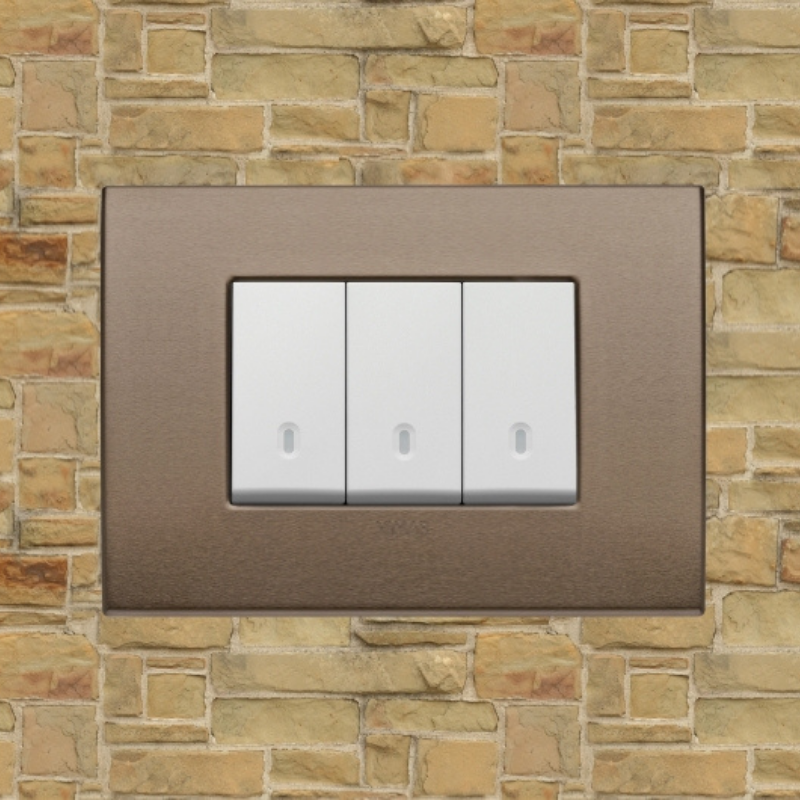 Vimar Arke Metal 3 Gang switch - Dark Bronze - 16A - PHOTO 10