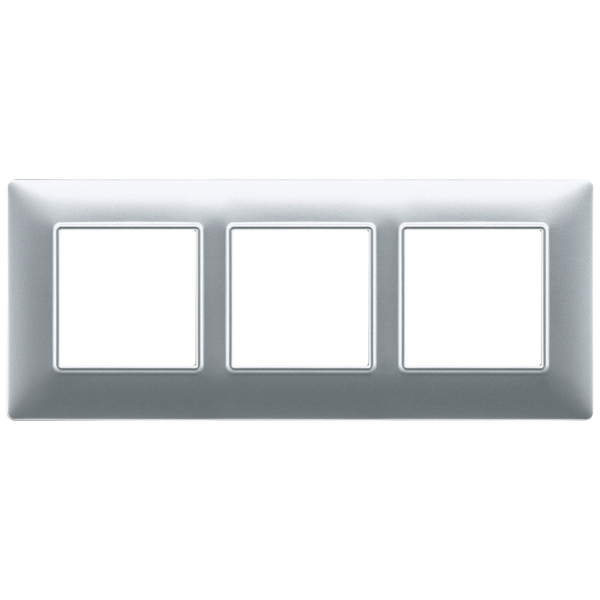 Vimar Plana Plate 6M Technopolymer Matt Silver