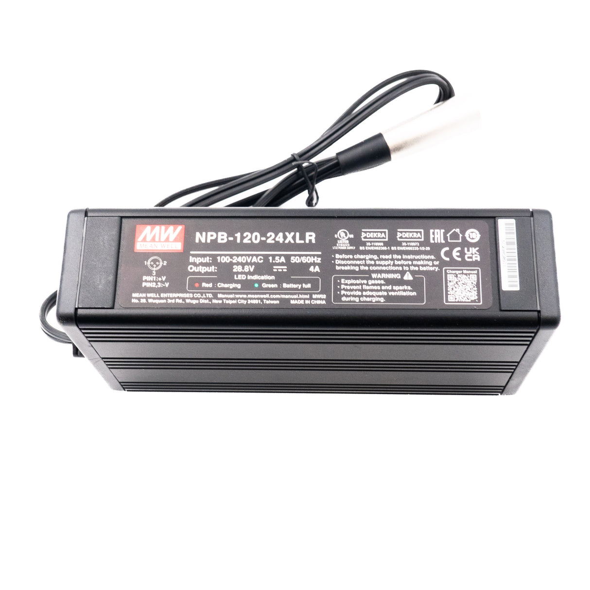 Mean Well NPB-120-12XLR Battery Charger 120W 12V 3 Pin Power Pin - PHOTO 1