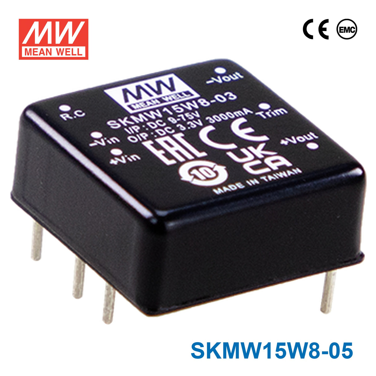 Mean Well SKMW15W8-05 15W DC-DC Converter 5VDC 3A