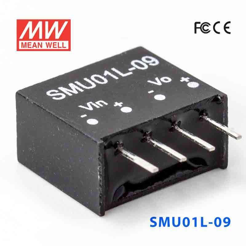 Mean Well SMU01L-09 DC-DC Converter - 1W - 4.5~5.5V in 9V out 110mA