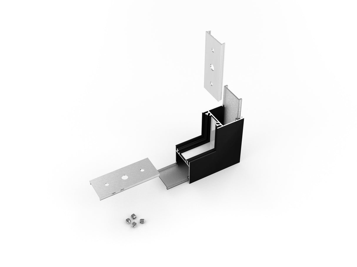 Archilight Alumnium Corner Joiner for Decorus - 23mm Width - 270Degree - Black - Bent - Bent
