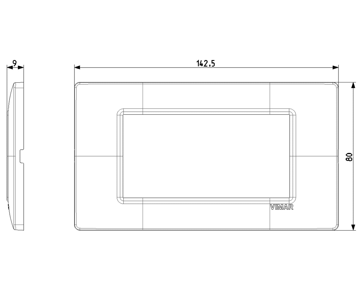 Vimar Plana Plate 4M Techn. Makore - PHOTO 1