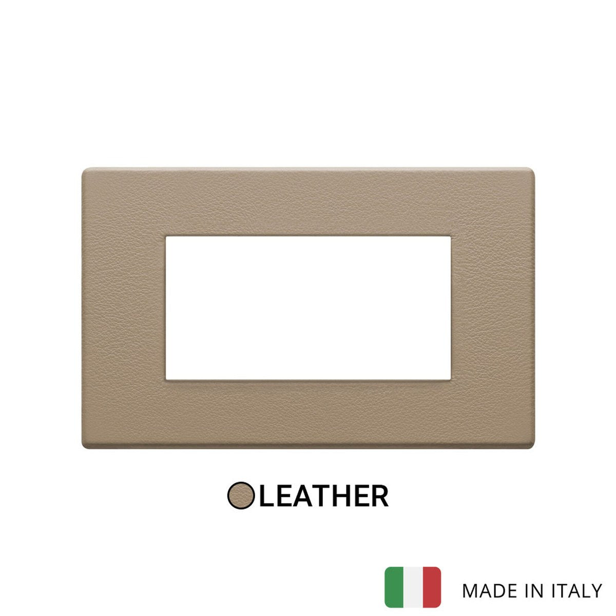 Vimar Eikon Plate 4M Leather Savannah Beige