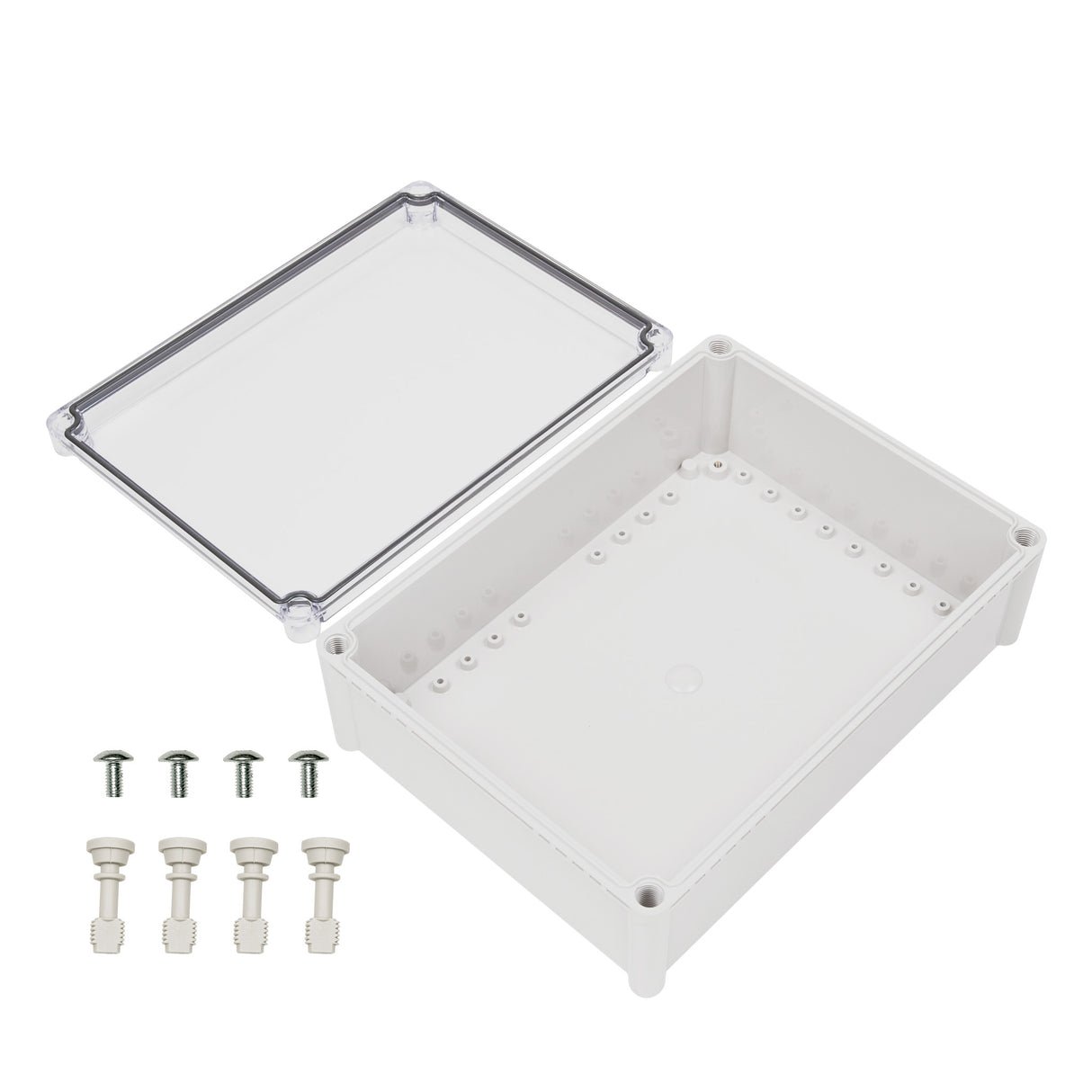 Boxco S-Series 280x380x130mm Plastic Enclosure, IP67, IK08, ABS, Transparent Cover, Screw Type - PHOTO 2