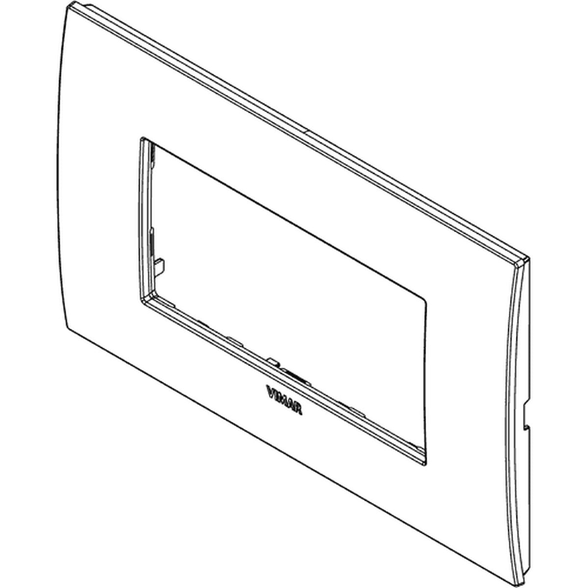 Vimar Arke Classic Plate 4M Reflex Ice White - PHOTO 1