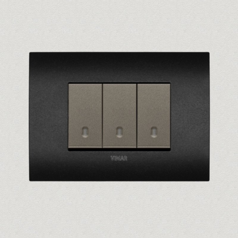 Vimar Arke Metal 3 Gang switch - Matt Graphite - 16A - PHOTO 5