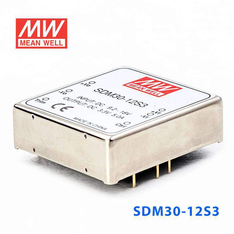 Mean Well SDM30-12S3 DC-DC Converter - 16.5W - 9.2~18V in 3.3V out 5A - PHOTO 1