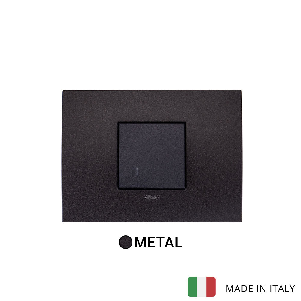 Vimar Arke Metal 1 Gang Switch - Matt Graphite - 16A