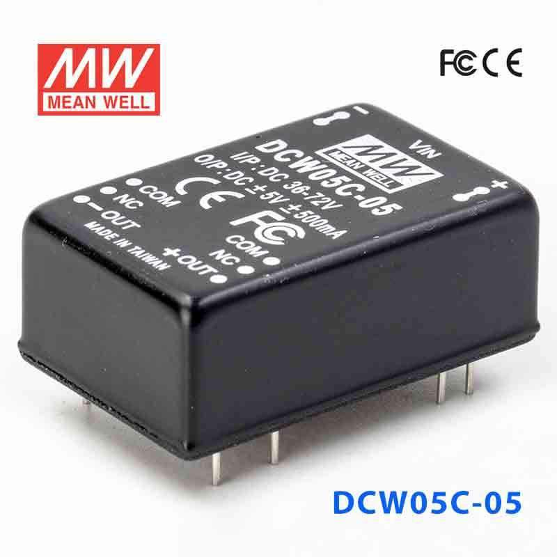 Mean Well DCW05C-05 DC-DC Converter - 5W - 36~72V in ±5V out