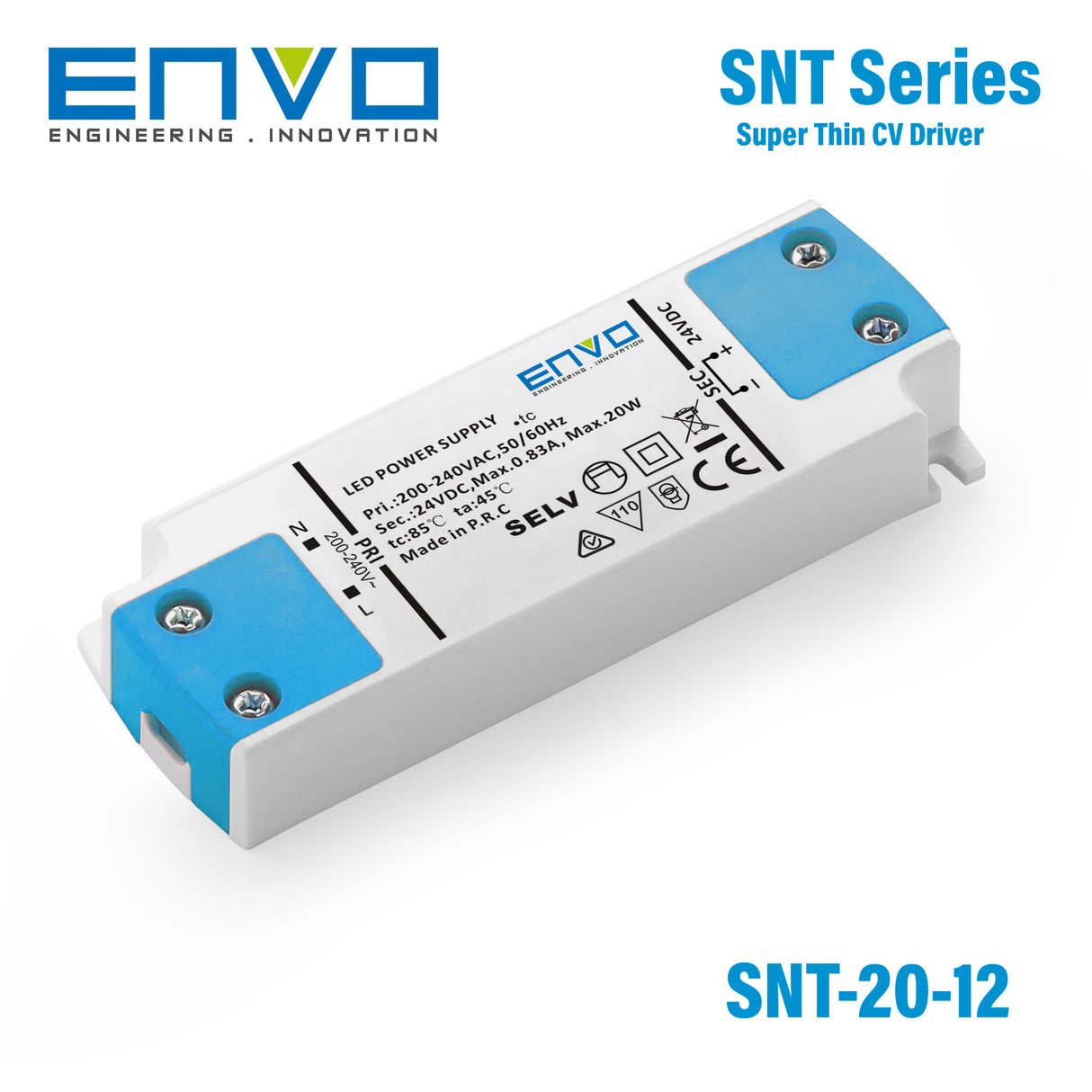 Envo EV-SNT-20-12 Super Thin LED Driver 20W 12V 1.67A