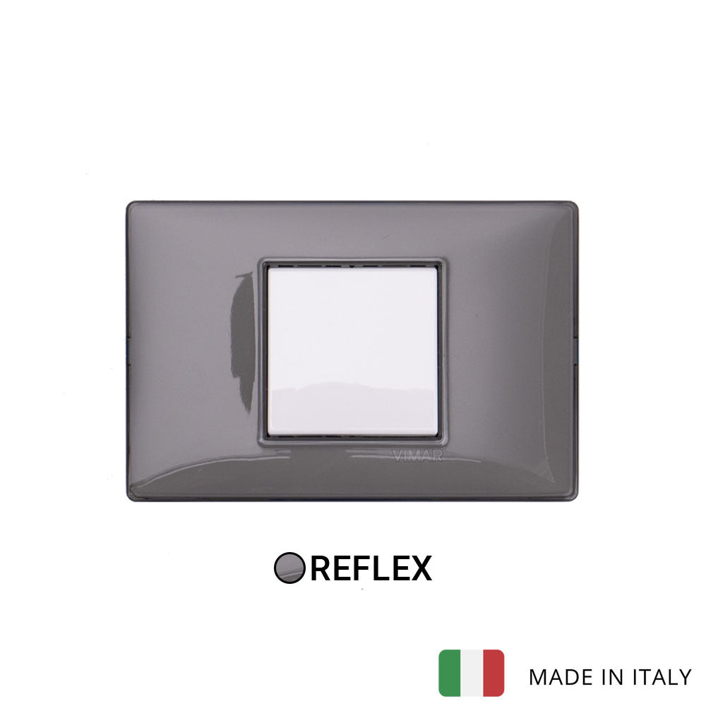 Vimar Plana Plastic 1 Gang Switch - Reflex Ash - 16A - PHOTO 2