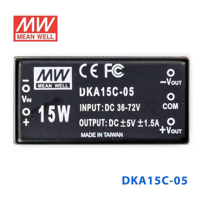 Mean Well DKA15C-05 DC-DC Converter - 15W - 36~72V in ±5V out 1.5A - PHOTO 2