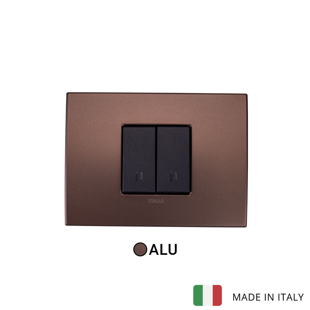 Vimar Arke Metal 2 Gang Switch - Dark Bronze - 16A - PHOTO 3
