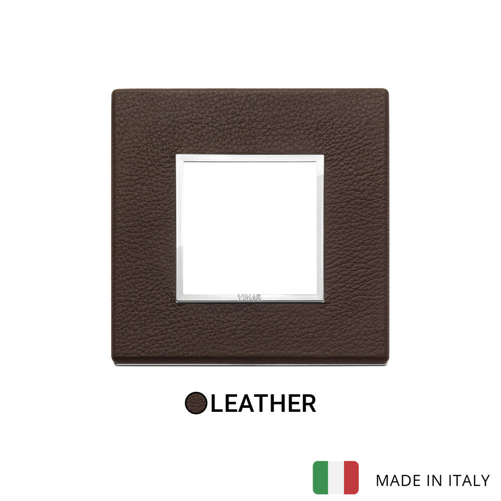 Vimar Eikon Evo Plate 2M Leather Tobacco - Square
