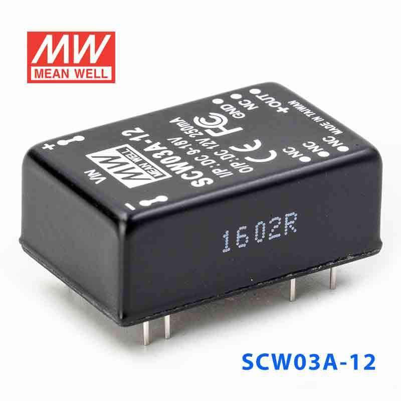 Mean Well SCW03A-12 DC-DC Converter - 3W 9~18V DC in 12V out - PHOTO 1