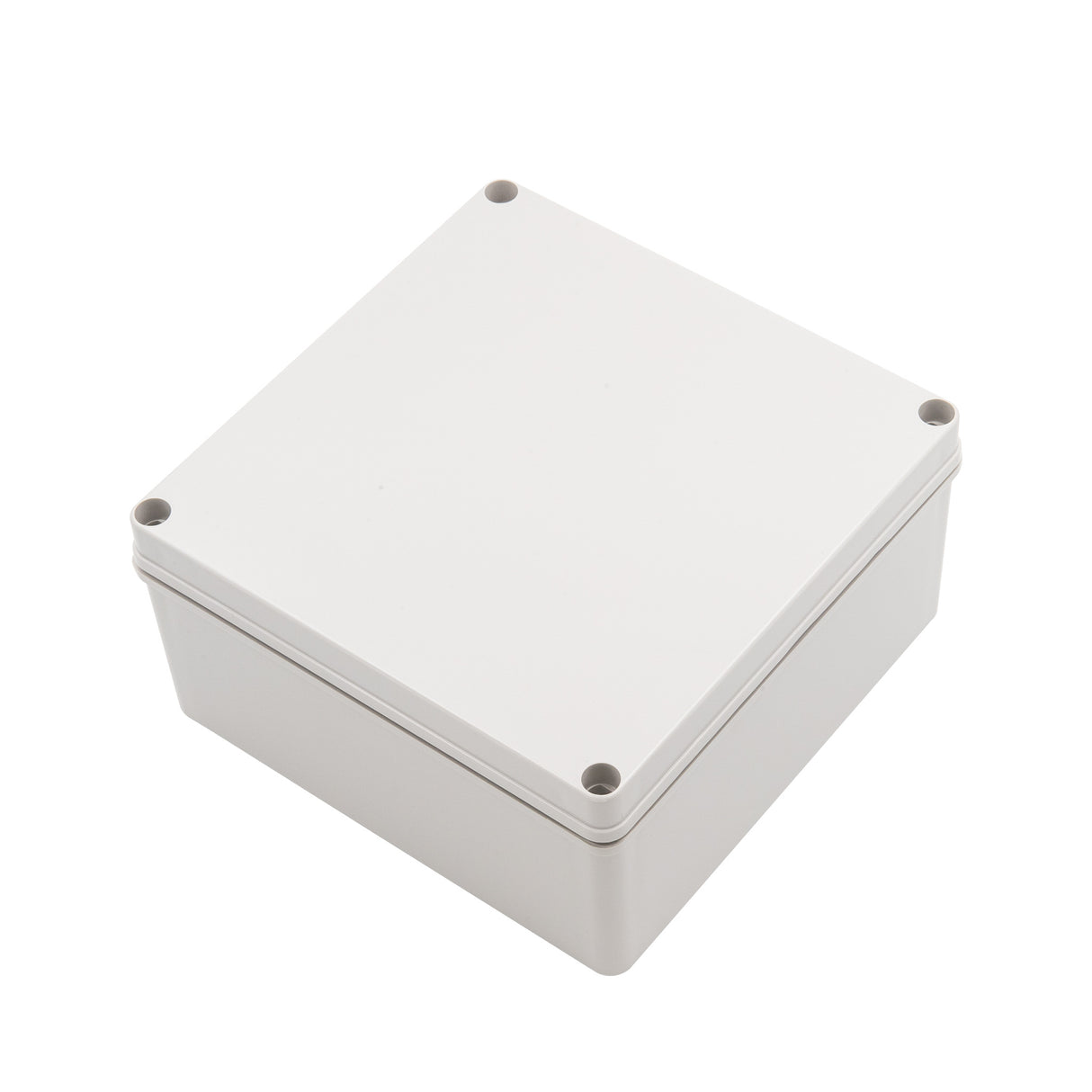Boxco S-Series 200x200x100mm Plastic Enclosure, IP67, IK08, ABS, Grey Cover, Screw Type - PHOTO 1