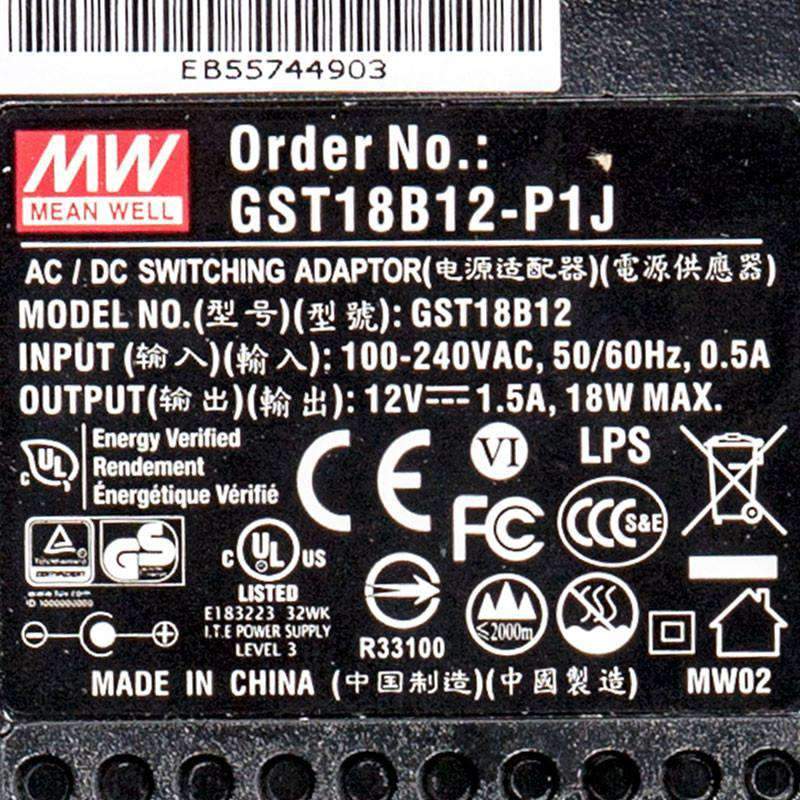 Mean Well GST18B12-P1J Power Supply 18W 12V 1.5A - PHOTO 4
