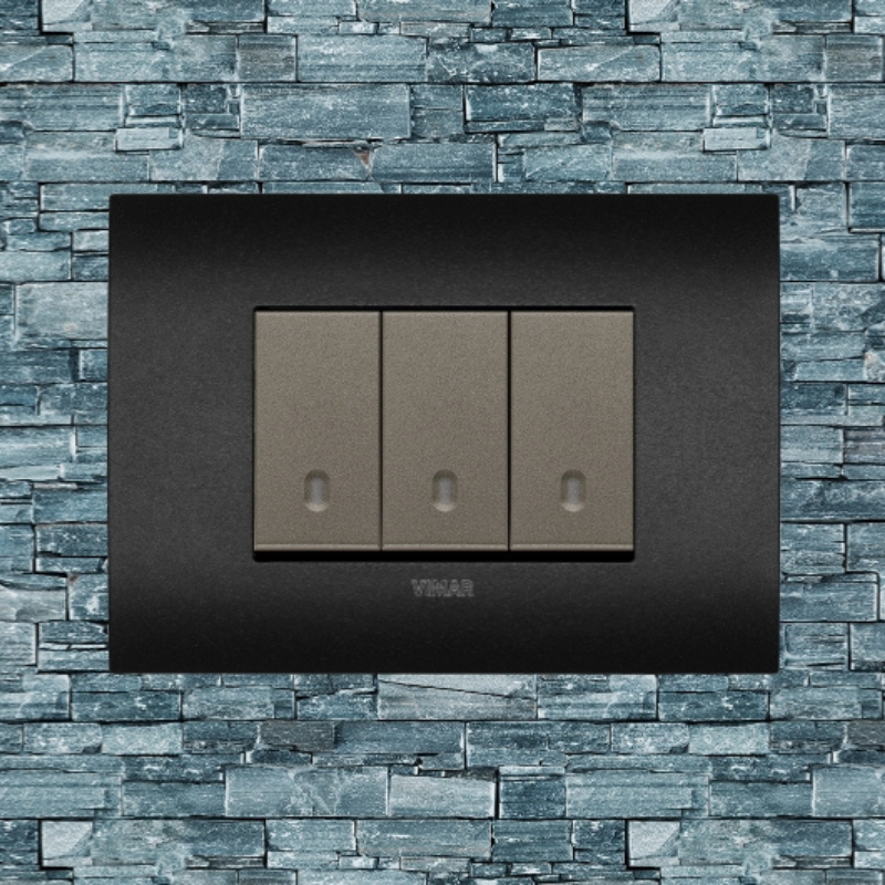 Vimar Arke Metal 3 Gang switch - Matt Graphite - 16A - PHOTO 3