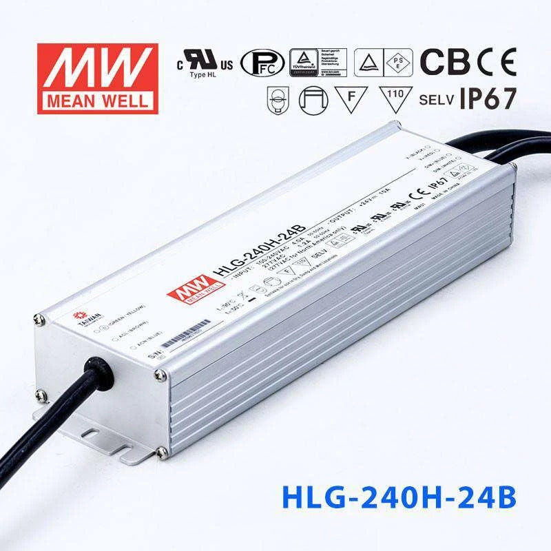 Mean Well HLG-240H-24B Power Supply 240W 24V- Dimmable 10A