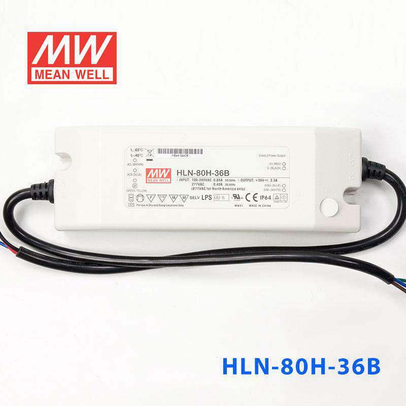 Mean Well HLN-80H-36B Power Supply 80W 36V - IP64, Dimmable 2.3A - PHOTO 2
