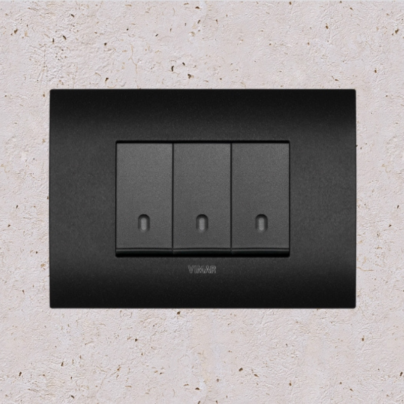 Vimar Arke Metal 3 Gang switch - Matt Graphite - 16A - PHOTO 9