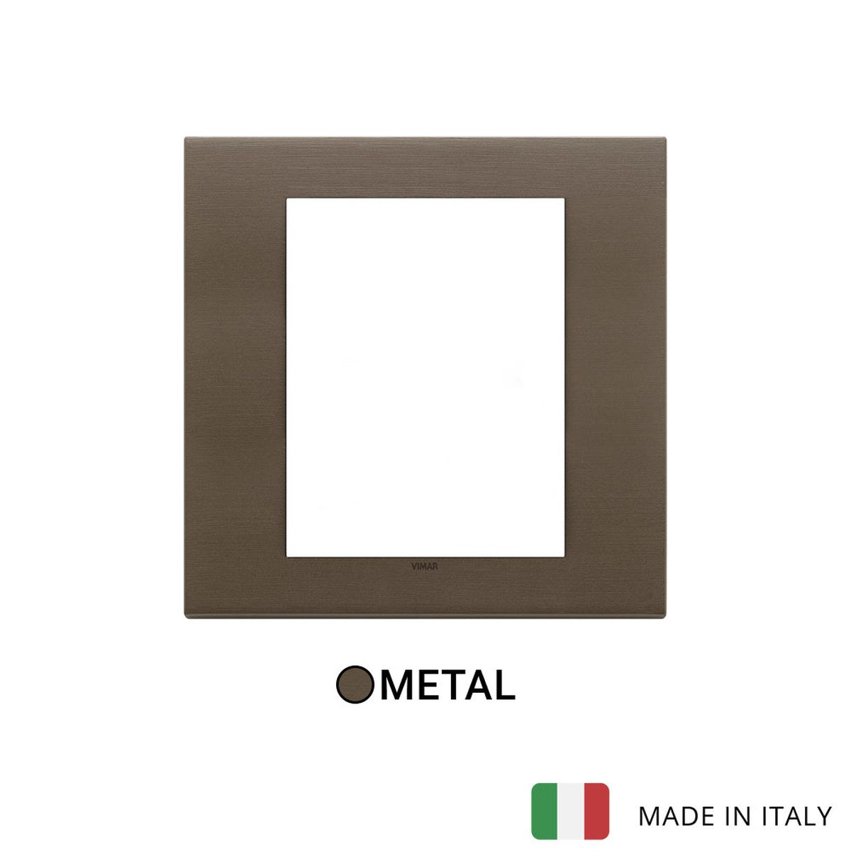 Vimar Eikon Exe Plate 8M Metal Brushed Dark Bronze