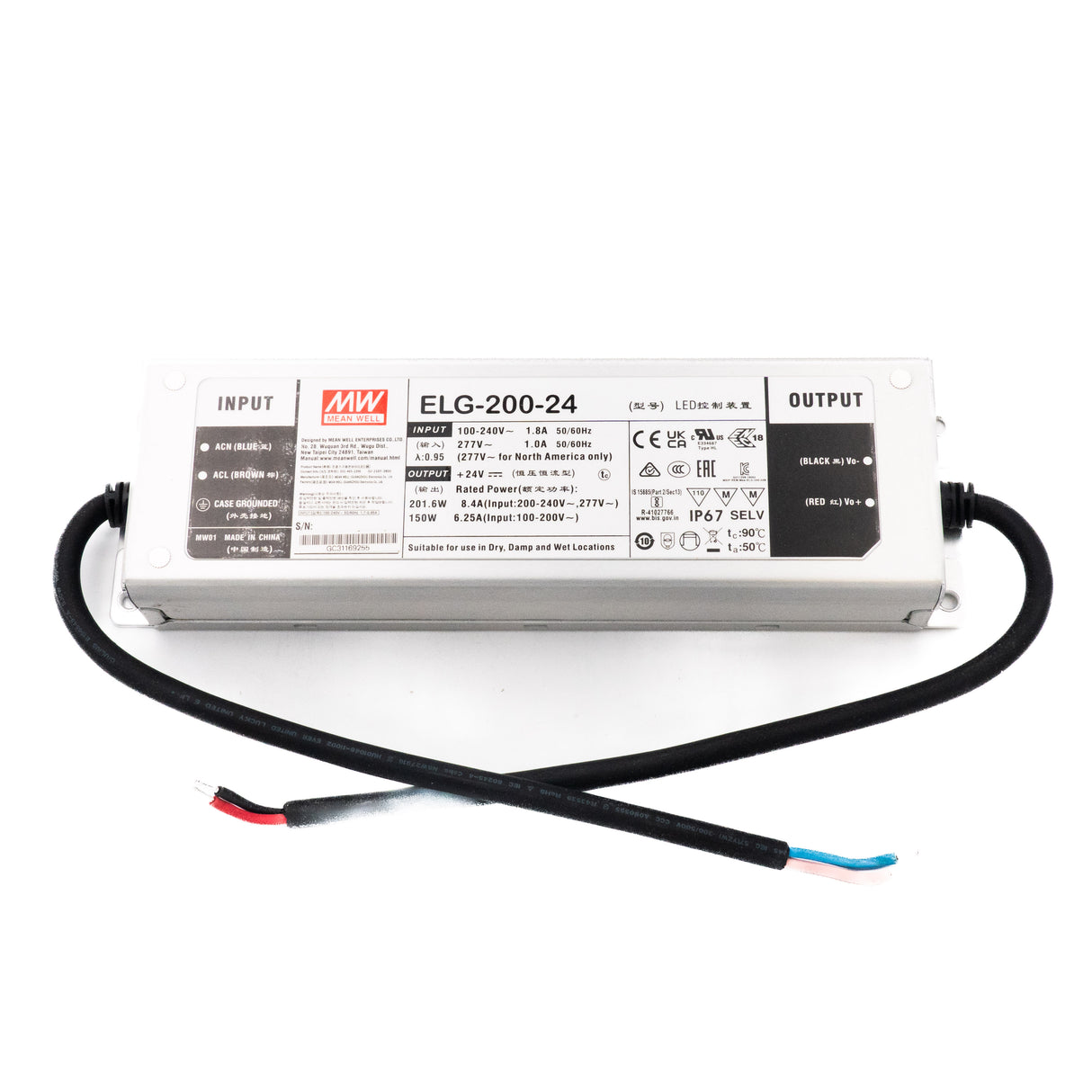 Mean Well ELG-200-24 Power Supply 200W 24V 8.4A - PHOTO 1