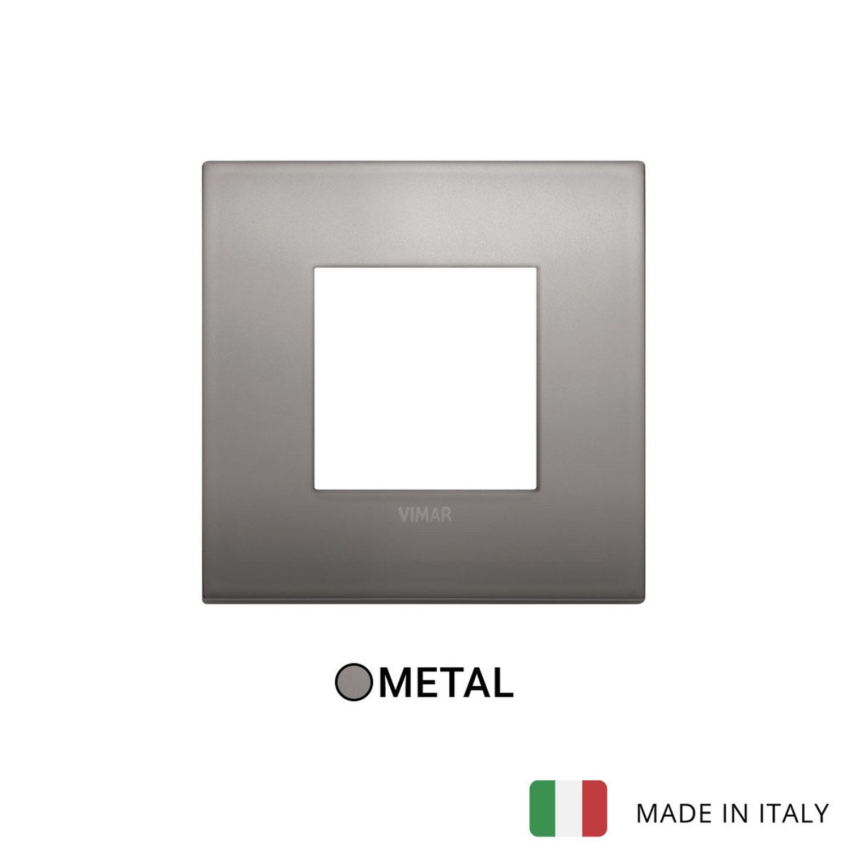Vimar Arke Classic Plate 2M Metal Black Nickel - Square