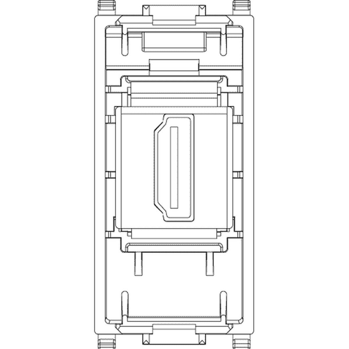 Plana HDMI Socket Connector White - PHOTO 2