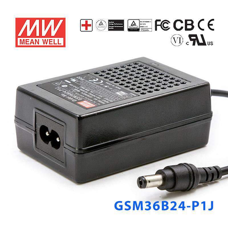 Mean Well GSM36B24-P1J Power Supply 36W 24V 1.5A