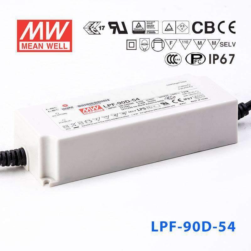 Mean Well LPF-90D-54 Power Supply 90W 54V - Dimmable 1.67A