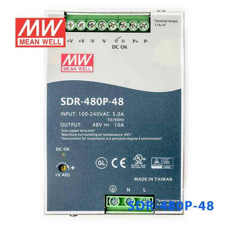 Mean Well SDR-480P-48 Single Output Industrial Power Supply 480W 48V 10A - DIN Rail - PHOTO 2