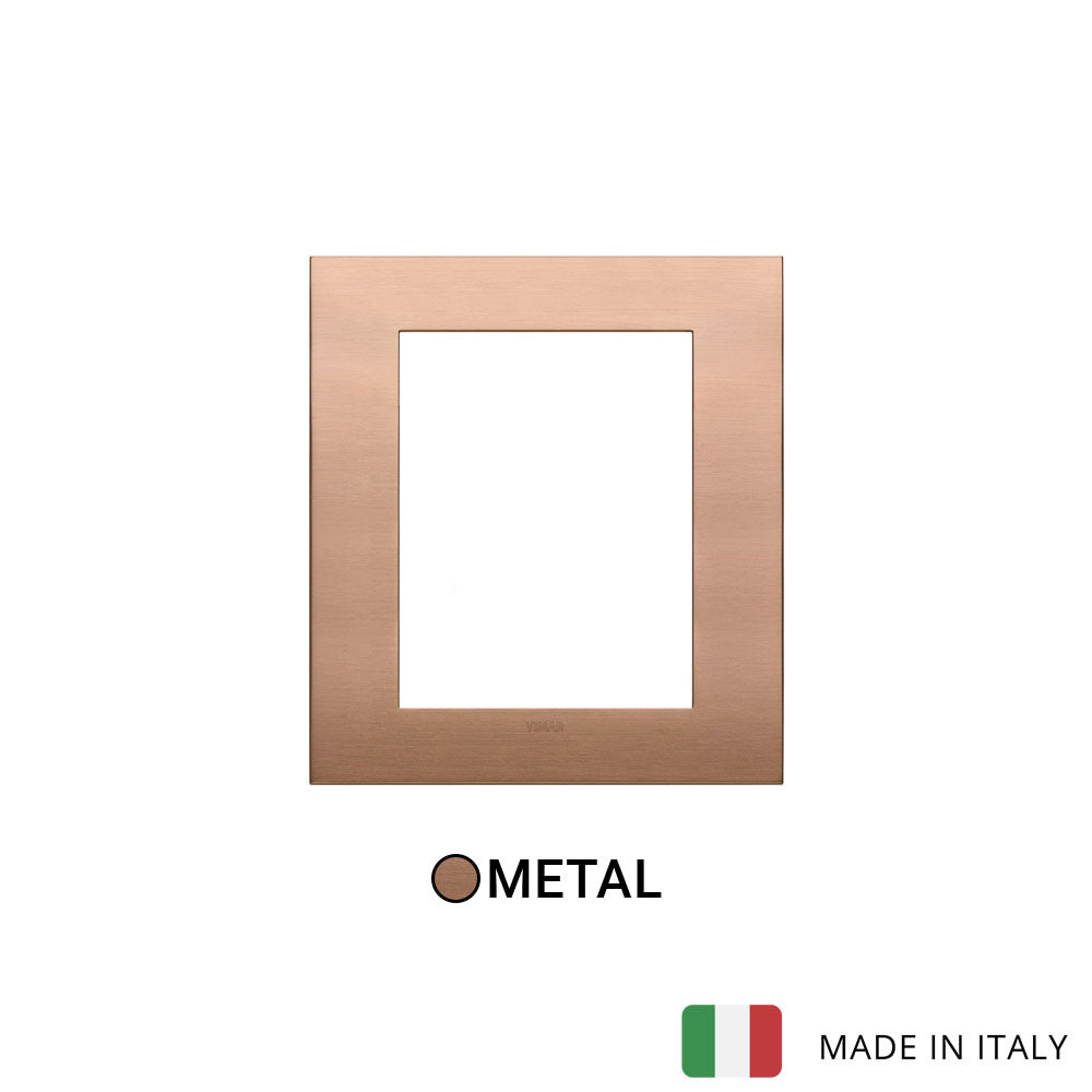Vimar Arke Classic Plate 8M Metal Brushed Copper