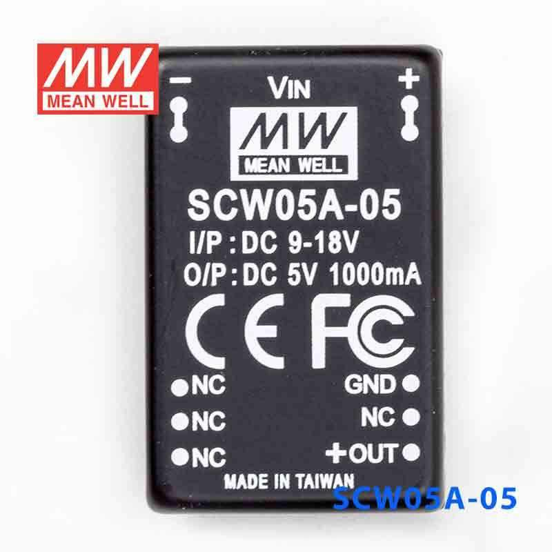 Mean Well SCW05A-05 DC-DC Converter - 5W 9~18V DC in 5V out 1A - PHOTO 2