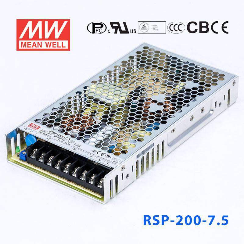 Mean Well RSP-200-7.5 Power Supply 200W 7.5V 26.7A