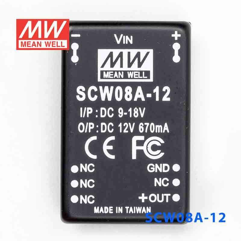 Mean Well SCW08A-12 DC-DC Converter - 8W 9~18V DC in 12V out 670mA - PHOTO 2