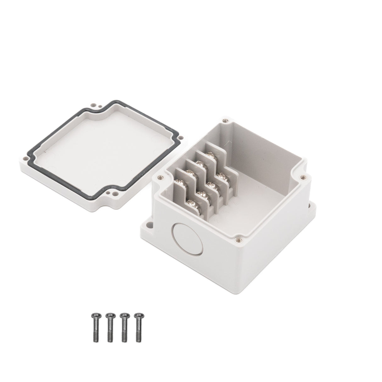 Boxco Terminal Box 4-pole 55x91x43mm, IP67, IK08, ABS, Grey Cover - PHOTO 2