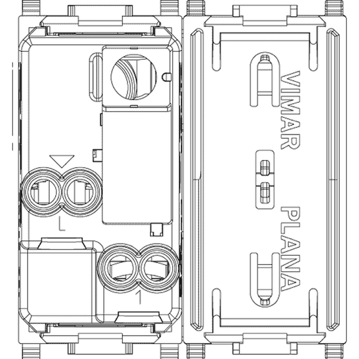 Vimar Plana 1P NO 10A Push Button 2M White - PHOTO 2